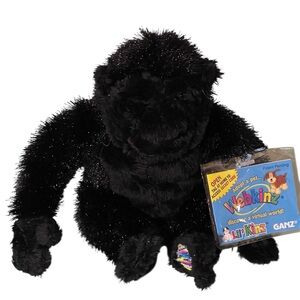 Ganz Webkinz lil Kinz Black Gorilla Plush Toy, new with Sealed Code,